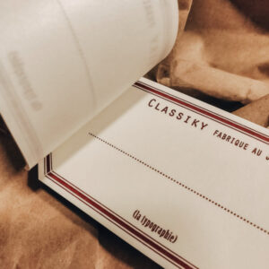 CLASSIKY - Letterpress Water-Adhesive Label Books - Red