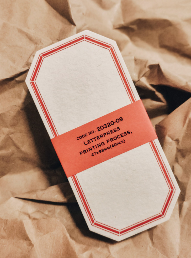 CLASSIKY - Letterpress Labels - New Red