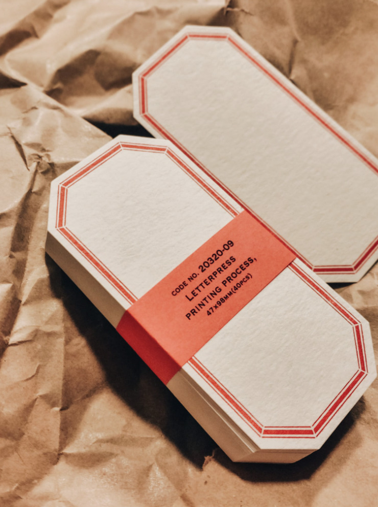 CLASSIKY - Letterpress Labels - New Red