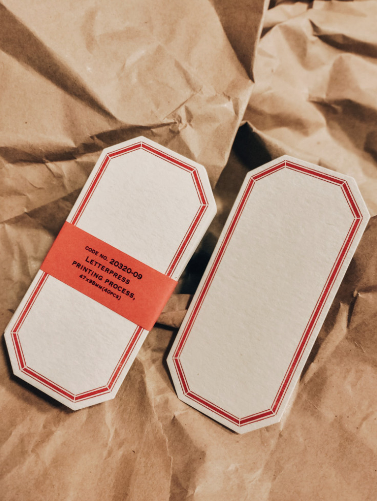 CLASSIKY - Letterpress Labels - New Red