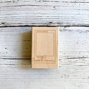 ‘Leave Space’ Stamp By Baum-kuchen