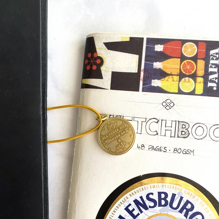 Baum-Kuchen - BK Not All Those Who Wander Are Lost - Brass Charm - Image 2