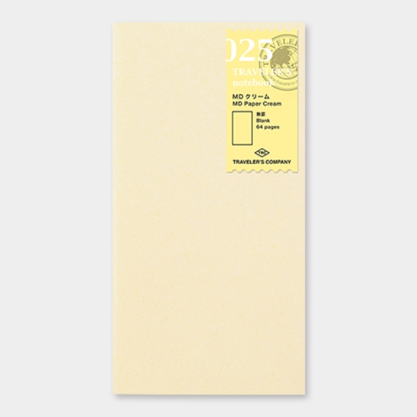 Traveler's Notebook Regular - 025 - MD Paper Cream - TN Refill