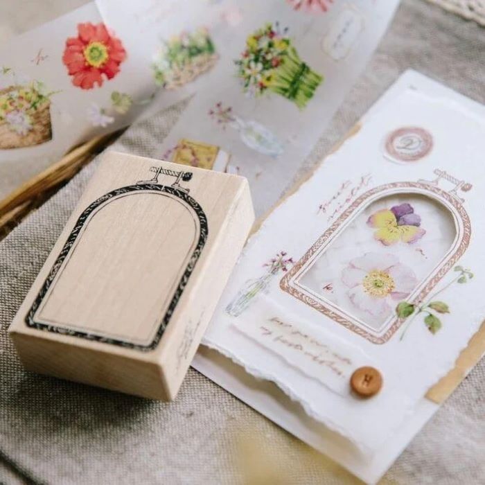 OURS - 'Window Embroidery Hoop' rubber stamp - Image 3