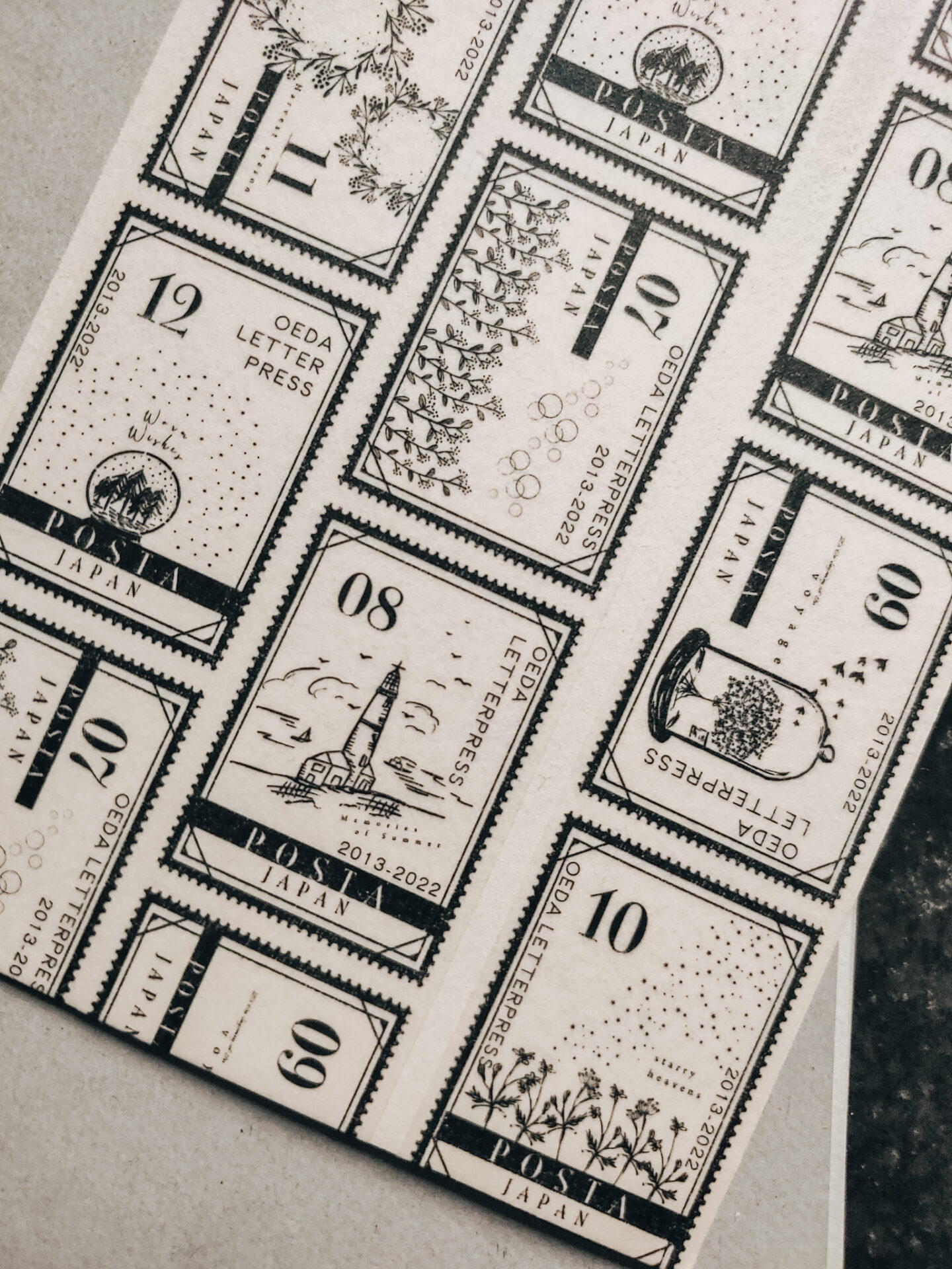 OEDA Letterpress - Masking Tape (Stamps) - 01 & 07
