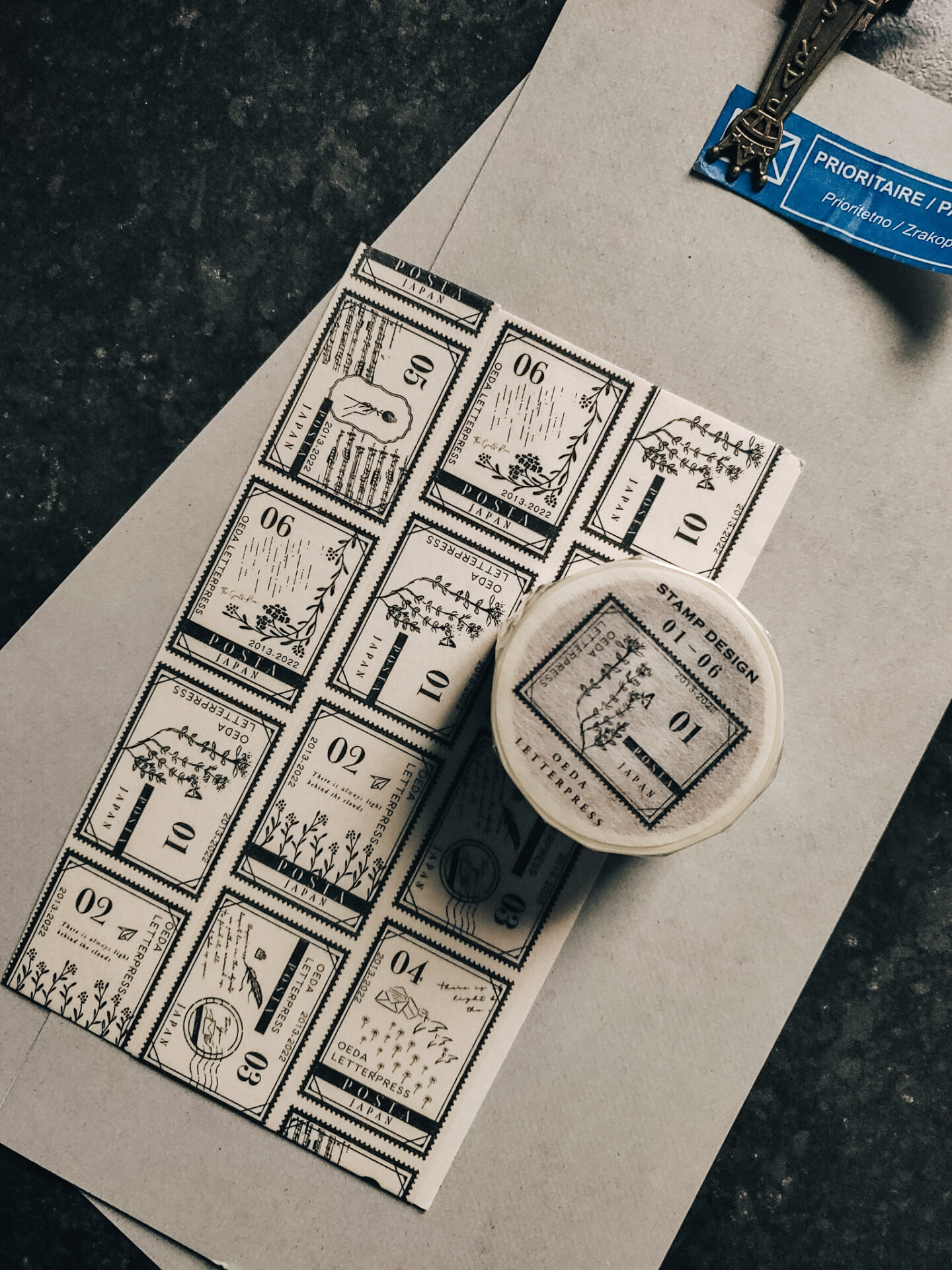 OEDA Letterpress - Masking Tape (Stamps) - 01 & 07