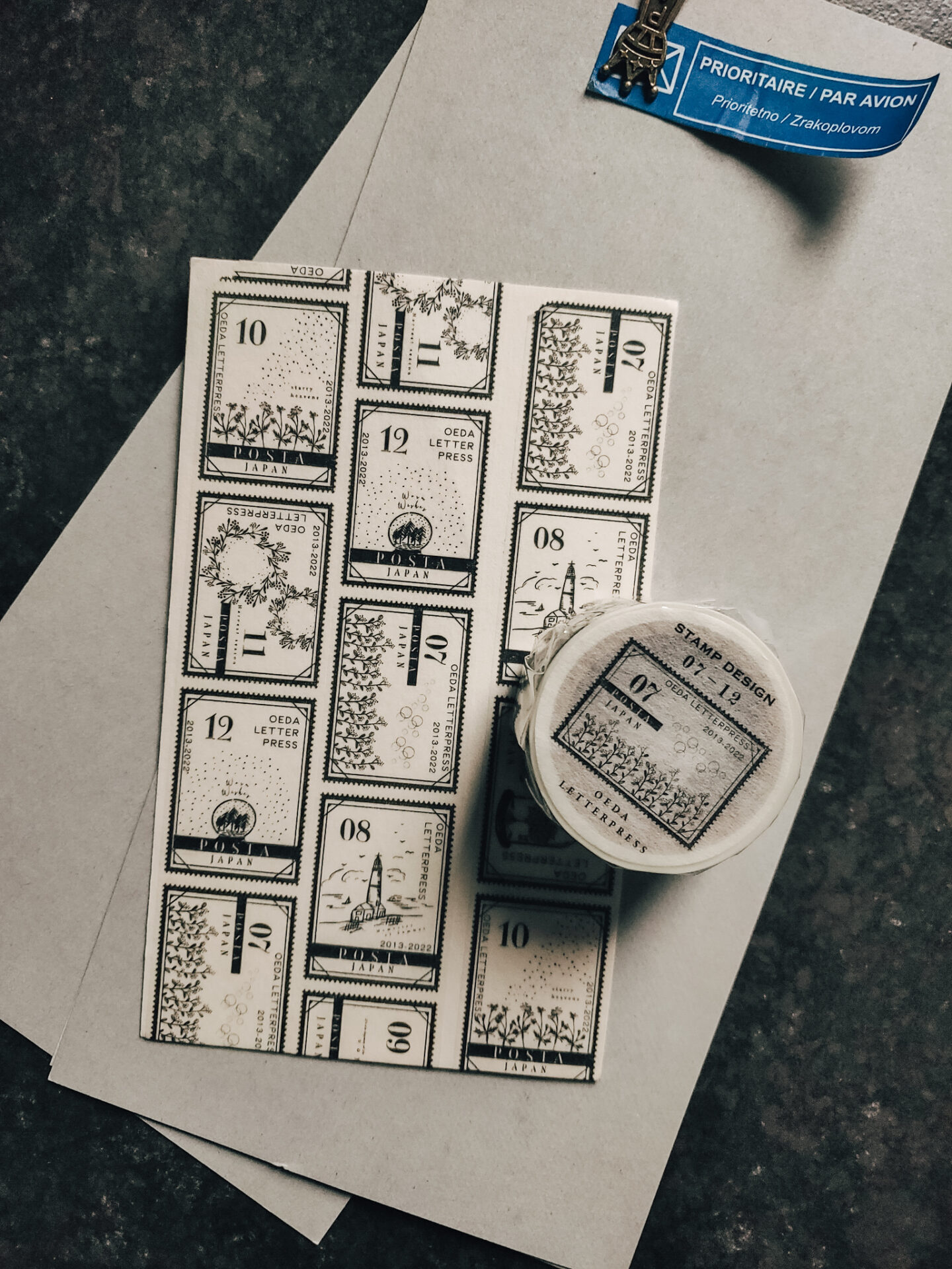 OEDA Letterpress - Masking Tape (Stamps) - 01 & 07