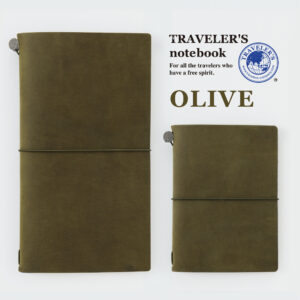 Traveler’s Notebook – TN OLIVE Edition Leather Cover – Passport Size