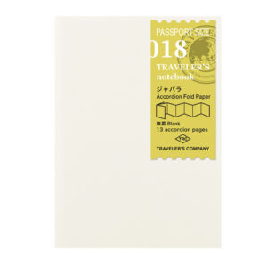 Traveler’s Notebook – Accordion Fold – TN Refill – Passport 018 / Regular Size 032
