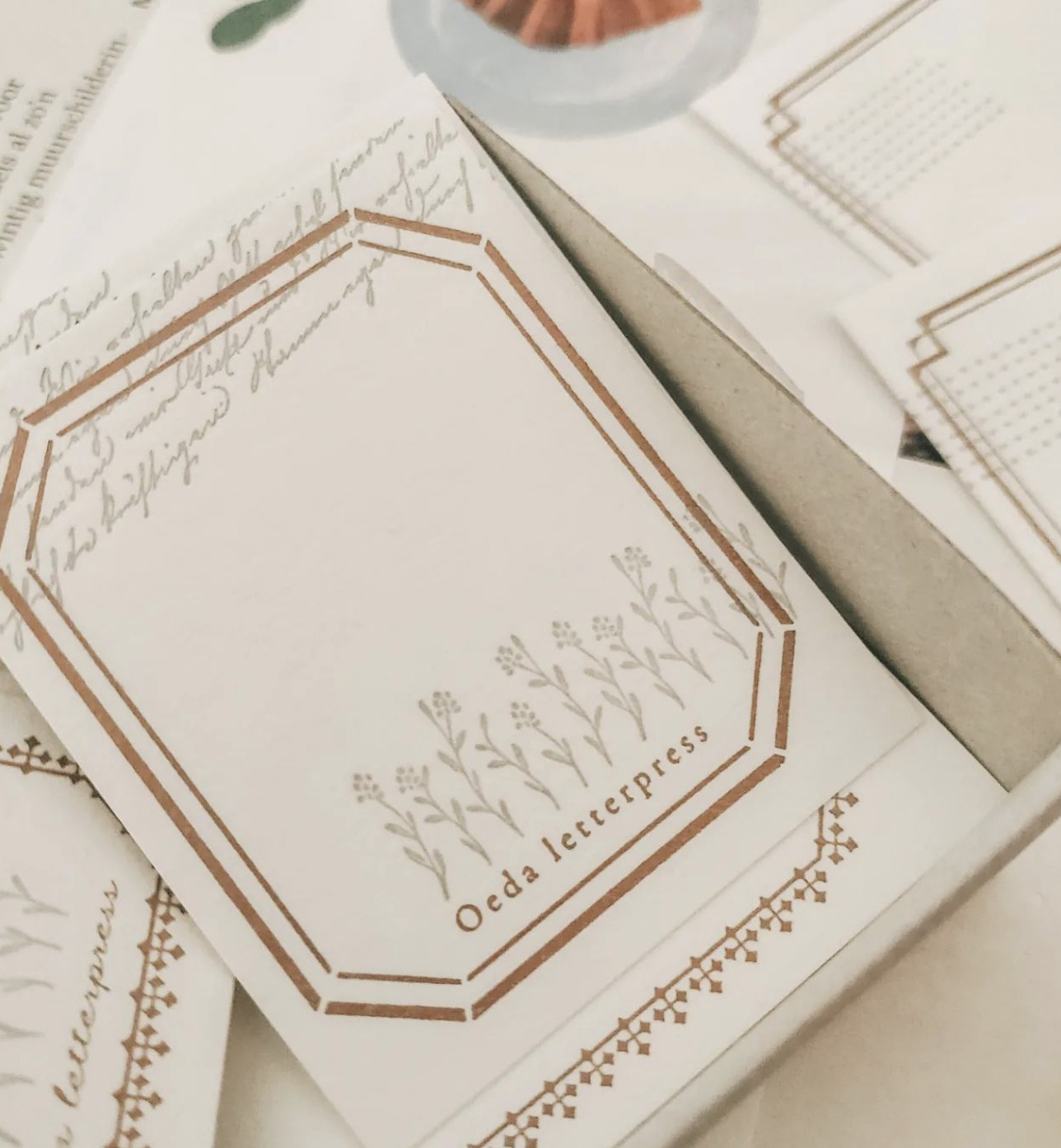OEDA Letterpress - Assorted Card Box - Mellow Silver