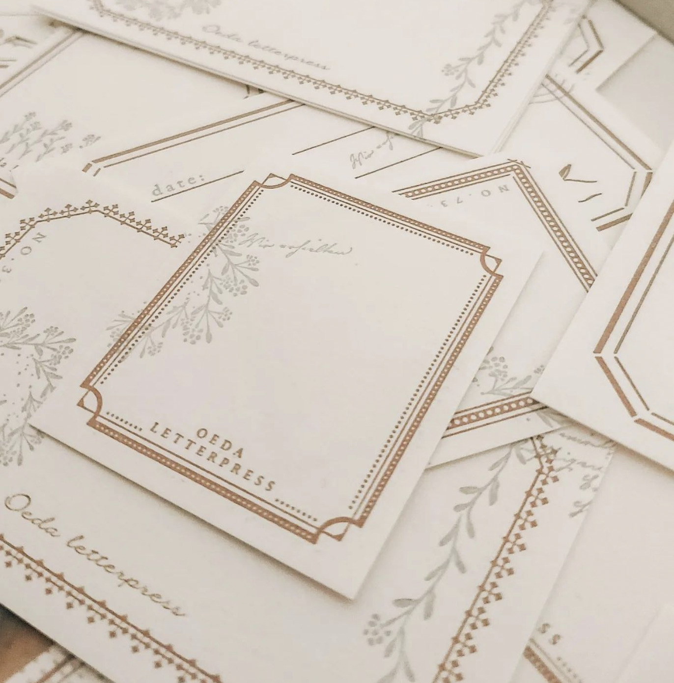 OEDA Letterpress - Assorted Card Box - Mellow Silver