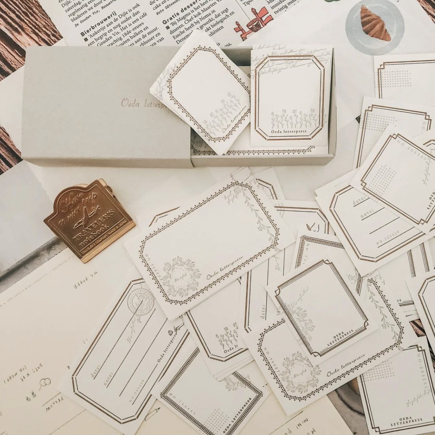OEDA Letterpress - Assorted Card Box - Mellow Silver