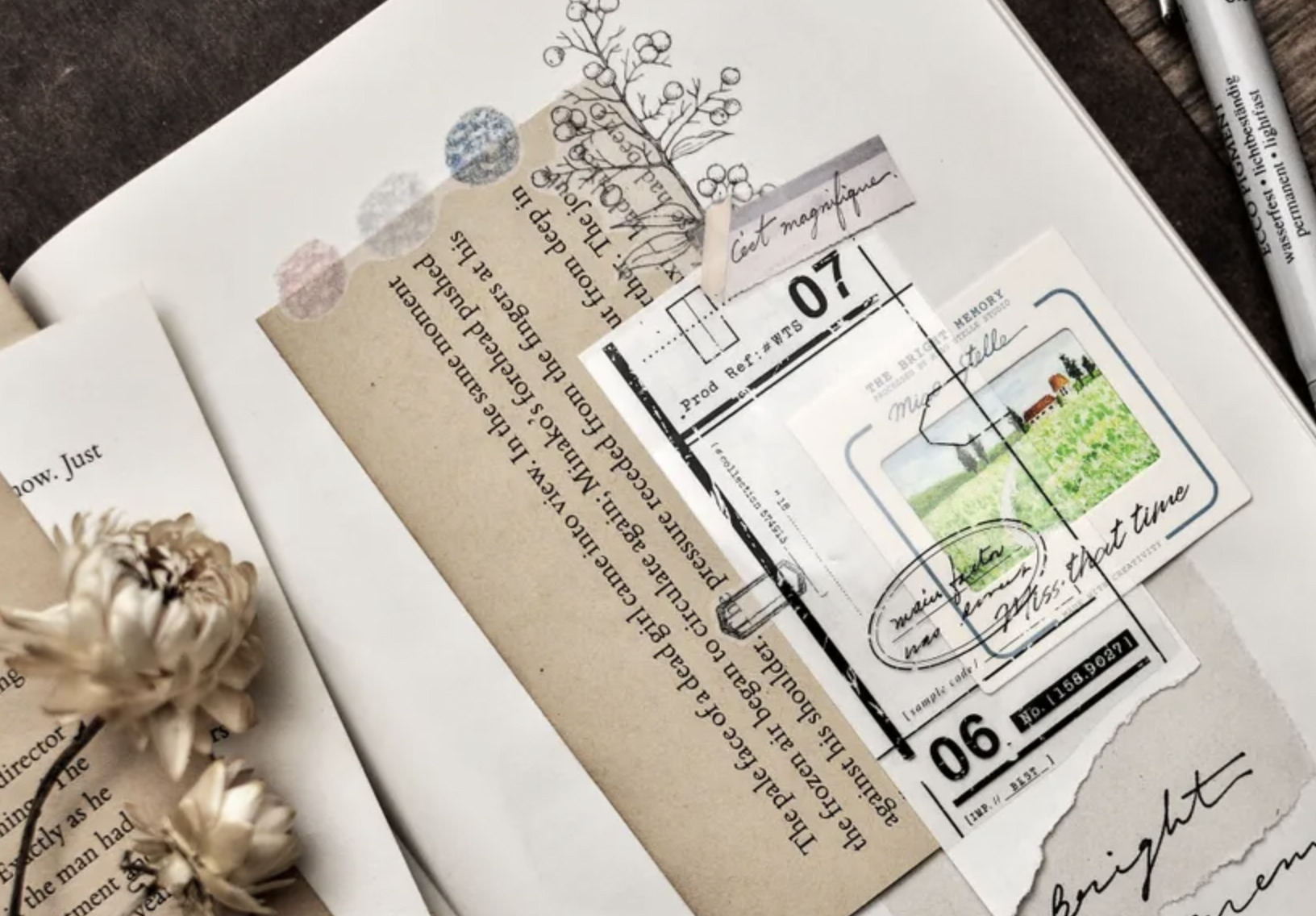 Miao Stelle - Vintage Label 3 - Black - Tracing Paper