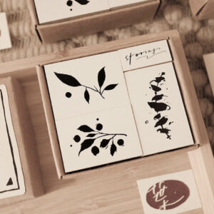 Jr.Journal – Leaves 4 Pieces – Wooden Stamp Set