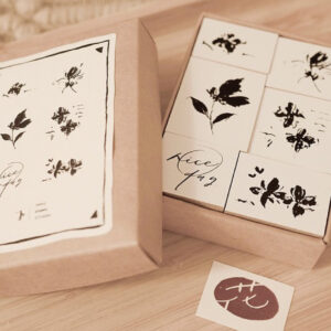 Jr.Journal – Flowers 6 Pieces – Wooden Stamp Set