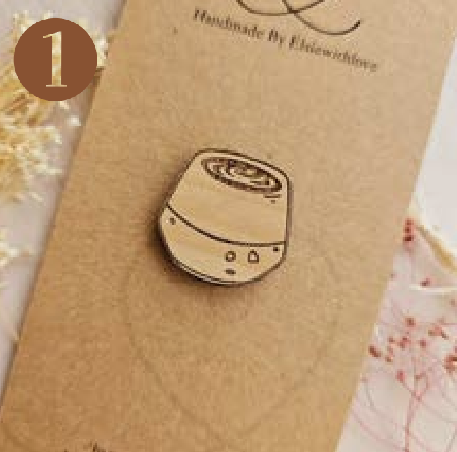 Elsie with Love - Wooden Charms and Pins - NEW!