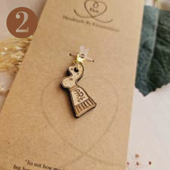 Elsie with Love - Wooden Charms and Pins - NEW!