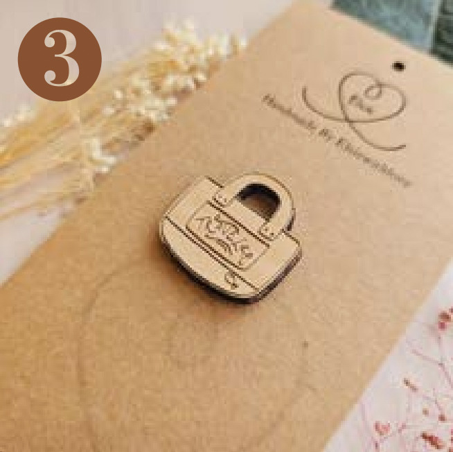 Elsie with Love - Wooden Charms and Pins - NEW!