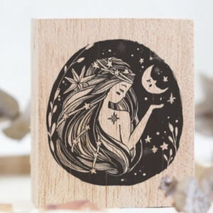 Blackmilk Project – Whimsical Portrait – Moon Lady – Stamp