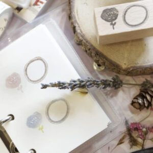 Blackmilk Project – Kami Kami Chop – Flower with Round Frame – Stamp