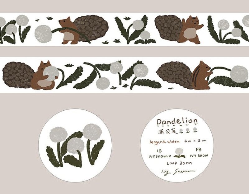 IvySnow - Dandelion - Washi Tape