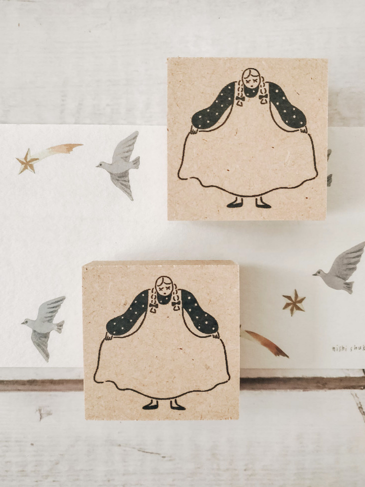 Stamp Marche - Maru-Chan - Ojigi (Bow) - Frame Stamp