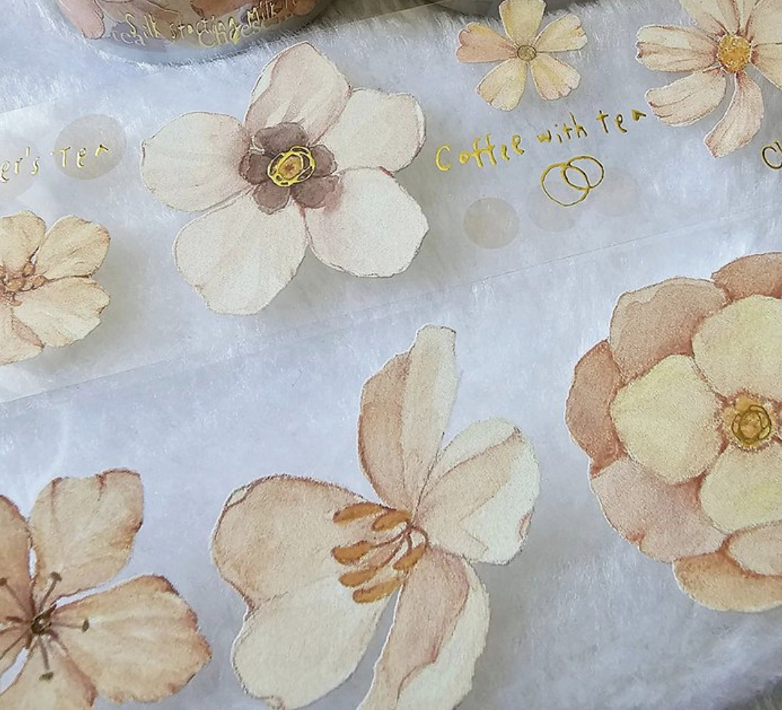 R127_【仙女丸】花之卷17 立體燙金PET 巻き売り 文房具・事務用品
