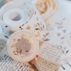 Meow Illustration – Woodland Story – Washi Tape with Matte Gold