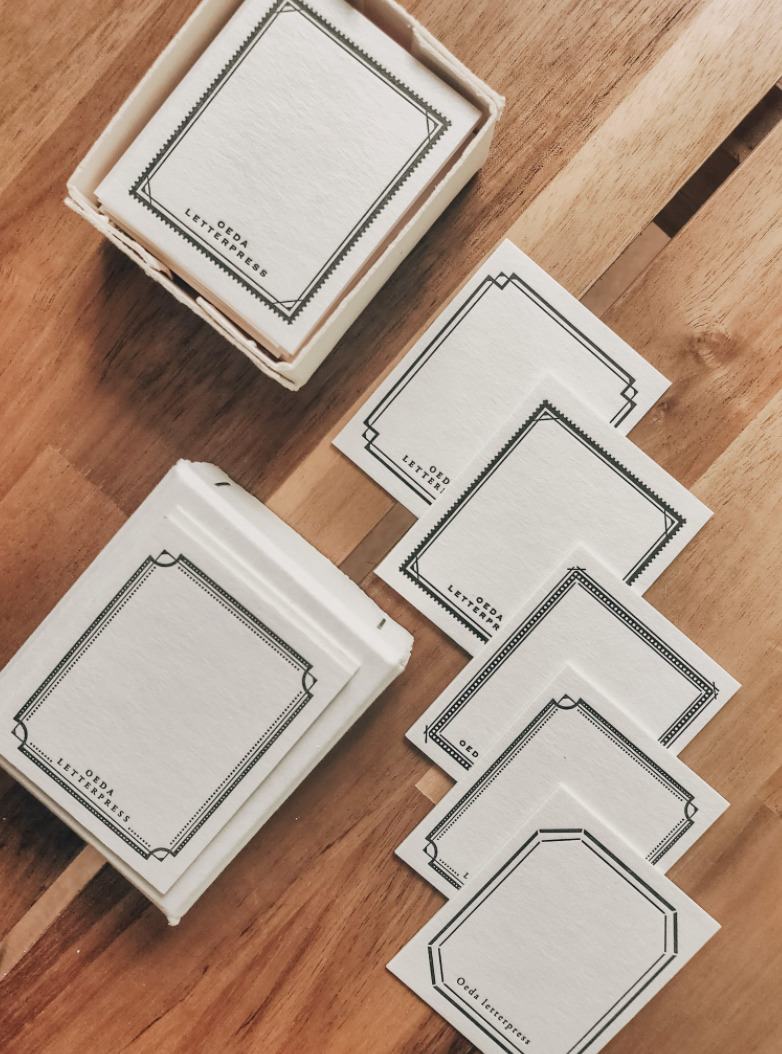 OEDA Letterpress - Mini Frame Card Box - Black