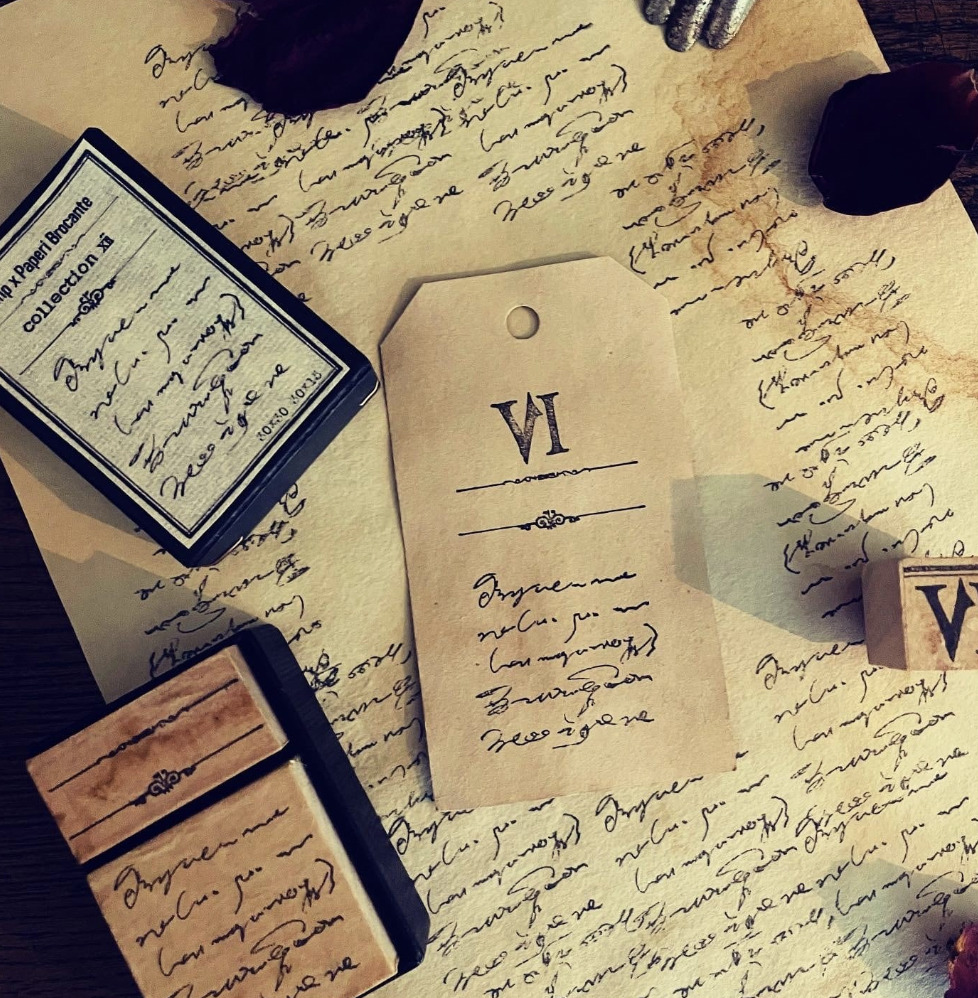Lamp x Paperi Brocante - Original Stamp Set - Manuscript #12