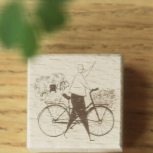 Modaizhi – One Day With Plants – Bicycle And Black Cat – Stamp