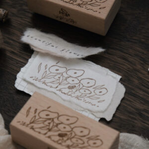 BigHands - Girl in Flower Bed - Beautiful Flowers - Stamp