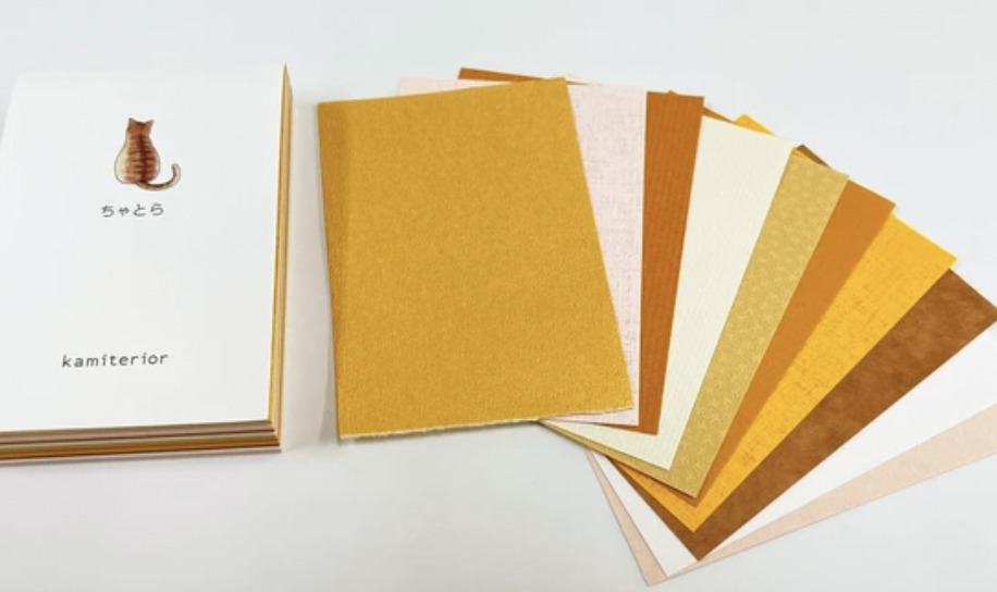 Kamiterior Memoterior - Cat Neko Yellow, Orange, Brown - Memo Pad
