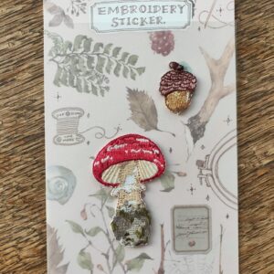 OURS Studio – Mushroom and Acorn – Embroidery Sticker