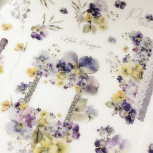 Journal Pages - Purple Bloom - Print On / Transfer Sticker