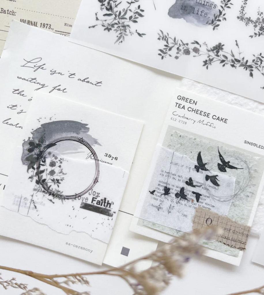 Journal Pages - Shadow - Print On / Transfer Sticker