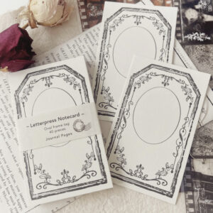 Journal Pages – Oval Frame Tag – Letterpress Notecard