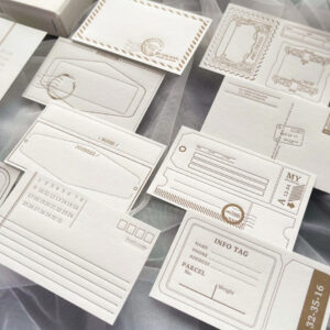 Journal Pages – Travel Series – Letterpress Label Sticker Box Set – Bronze
