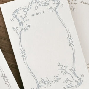 Blinks of Life –  Letterpress Label Book – Versaille Frame – French Blue
