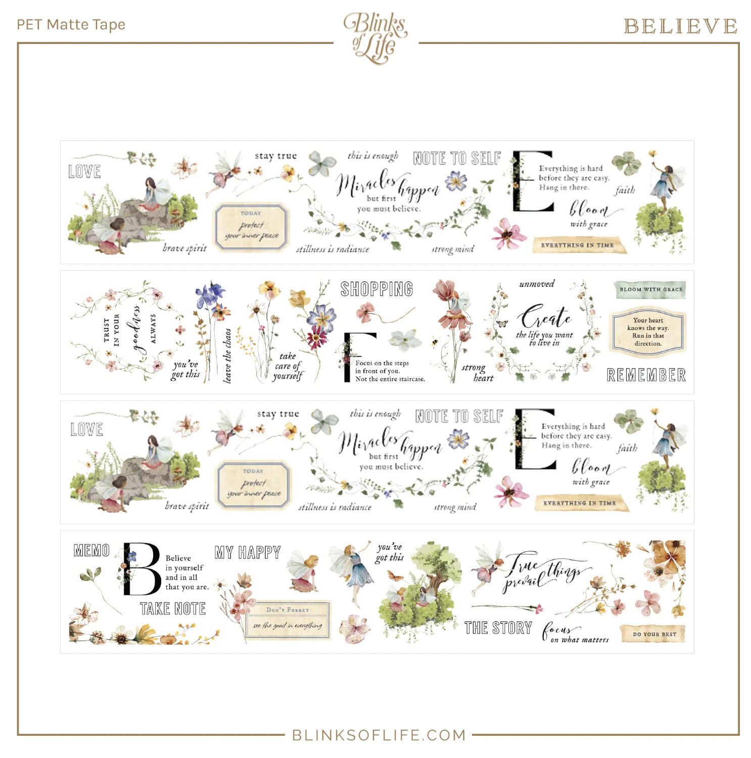 Blinks of Life - Believe in Miracles - PET Tape