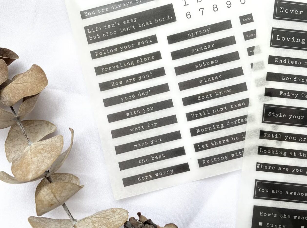 Traveling on Paper - Typewriting Moment - Print on / Transfer Stickers