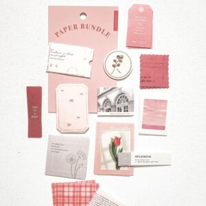 MindWave – Red Paper Bundle – Collage Stickers