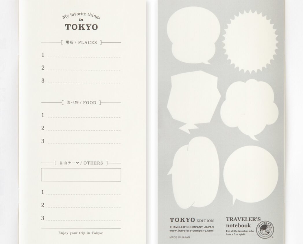 Traveler's Notebook - TRC Refill Tokyo - Blank Refill