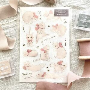 Breezy Studio - Milky Cat - Print-on Sticker