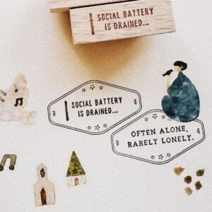 PensPapersPlanner – 079. Social Battery is Drained – Stamp