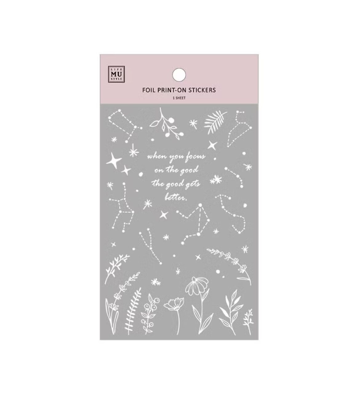 MU - Silver Foil Transfer / Print On Stickers - 02
