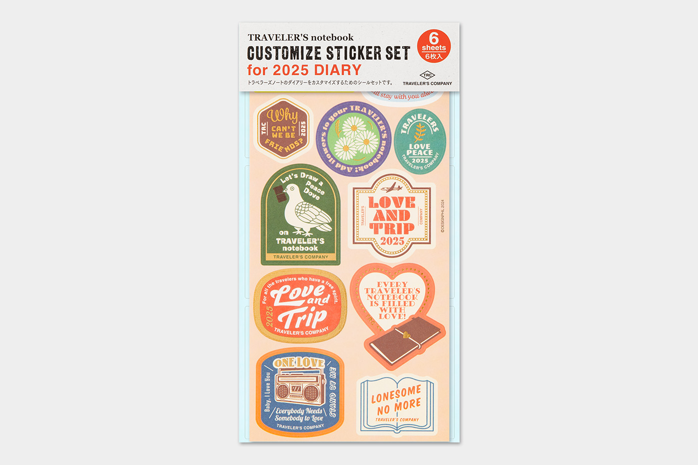 TRC Traveler’s Notebook 2025 - Customized Sticker Set