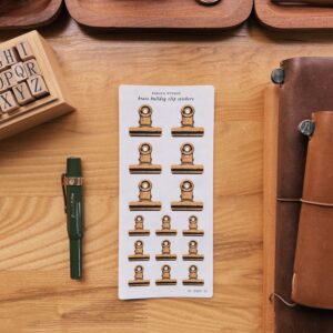 Sarica Studio – Brass Bulldog Clips – Sticker