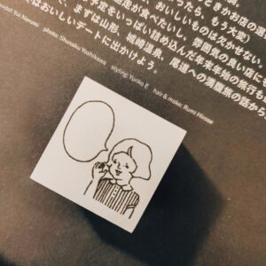 GOAT x Masco Eri – Speech Bubble (Girl) – Japanese Stamp