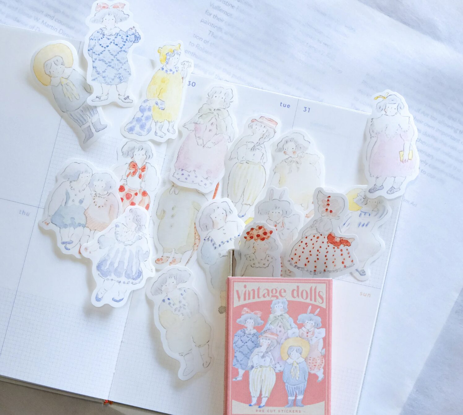 Dodolulu - Vintage Dolls - Matchbox 08 - Sticker Flakes
